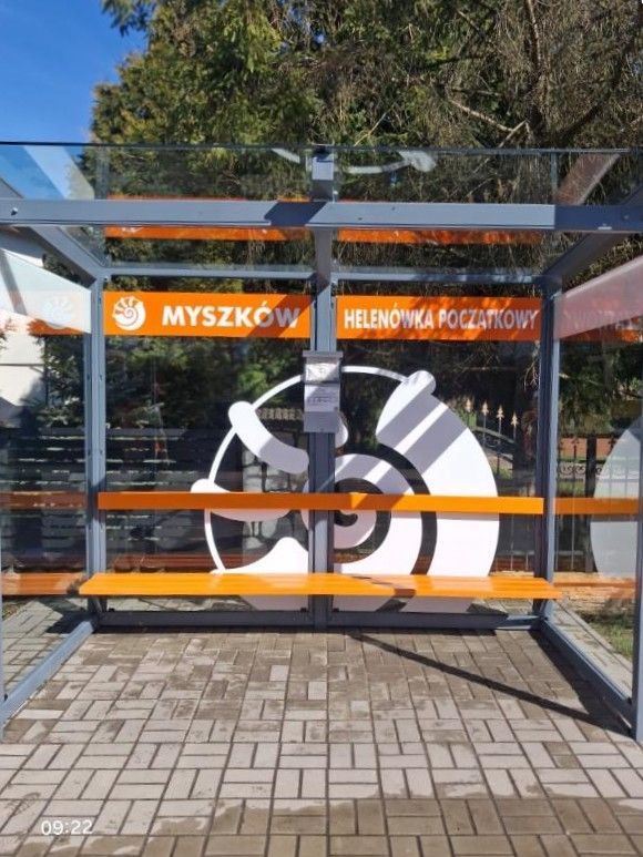 Zadaszony przystanek w Myszkowie